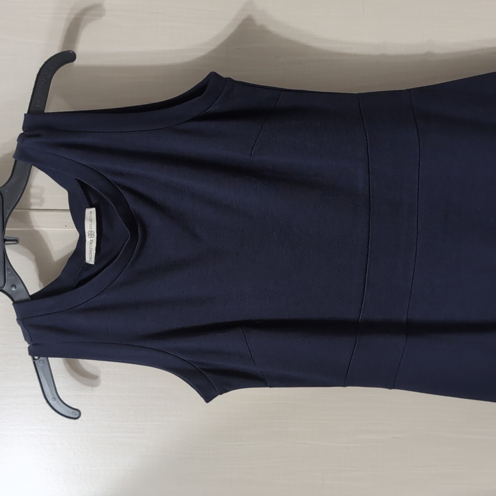 Blue tank dress with lace bottom